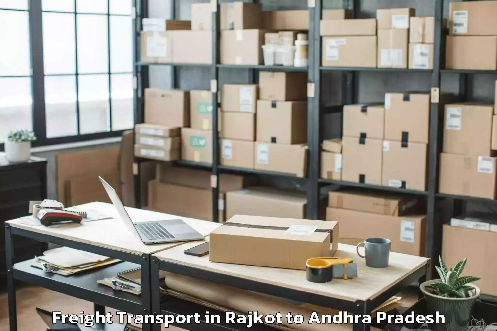 Book Your Rajkot to Kamavarapukota Freight Transport Today